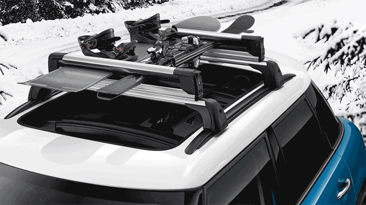 mini příslušenství – MINI střešní nosič – držák lyží a snowboardů