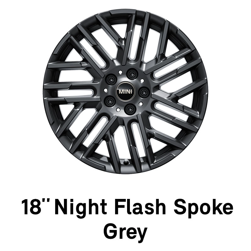 MINI – výbava – 18palcová kola night flash spoke grey (šedá)