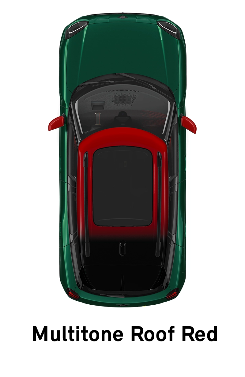 MINI – výbava – styl jcw červená střecha multitone