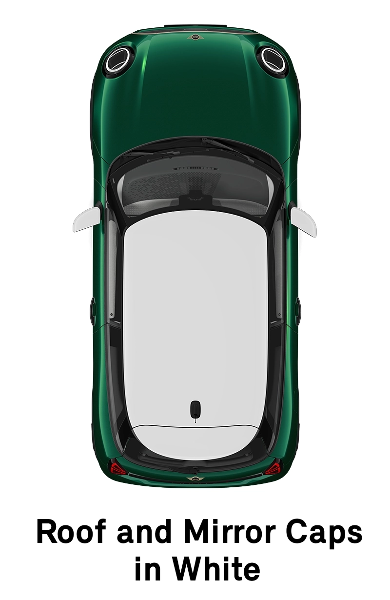 MINI – výbava – styl favoured střecha a kryty zrcátek bílé