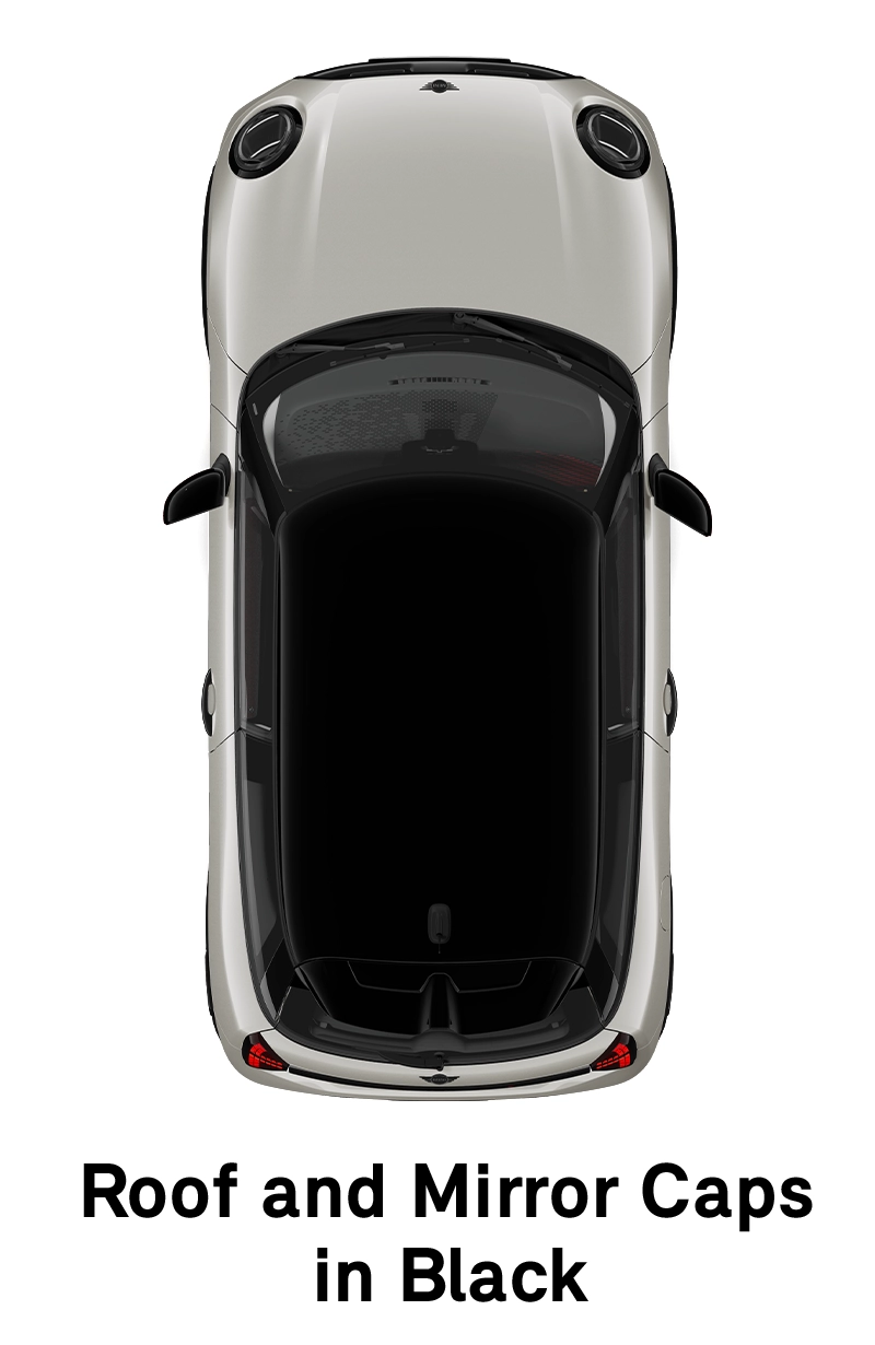  MINI – výbava – styl jcw střecha a kryty zrcátek červené