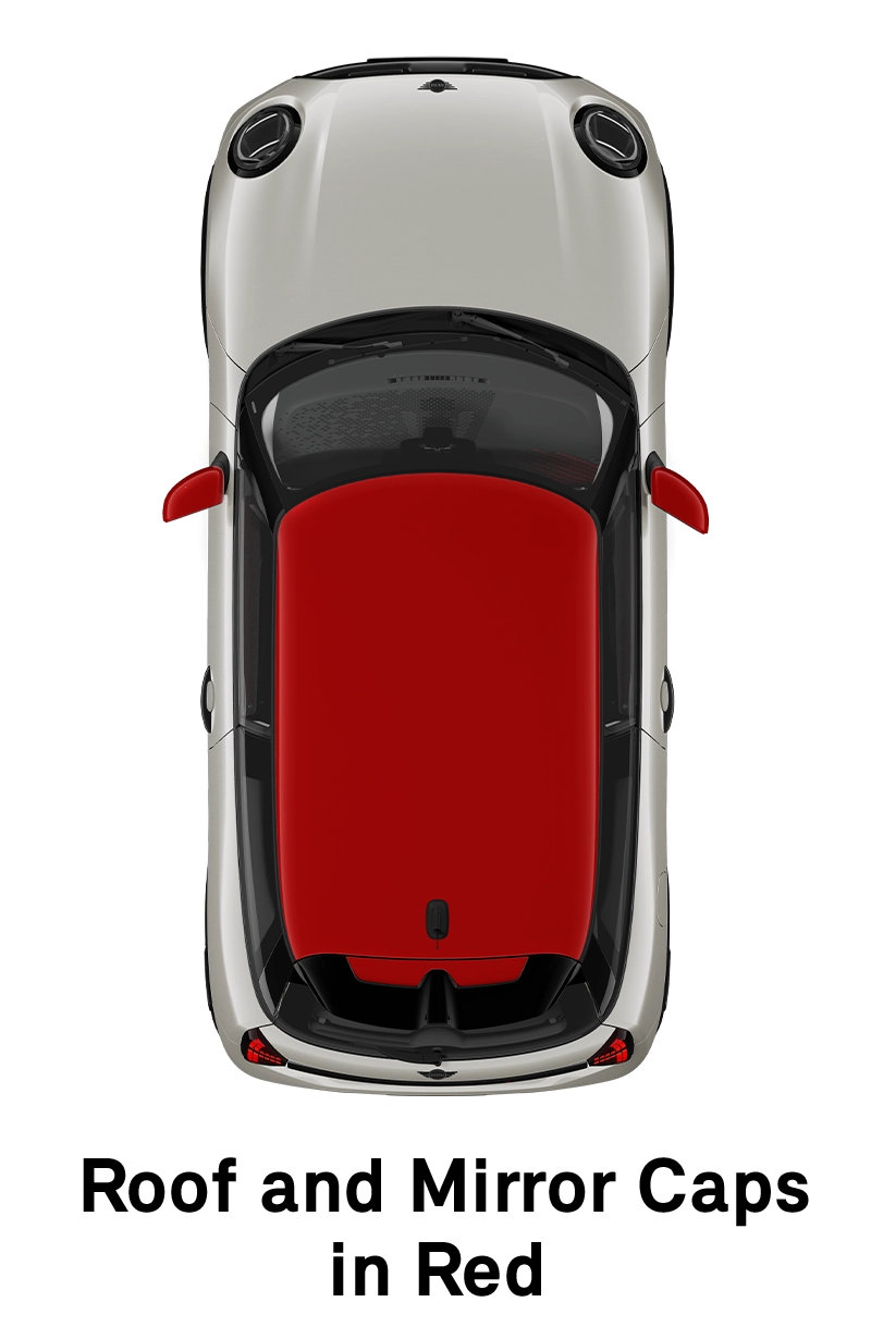  MINI – výbava – styl jcw červená střecha