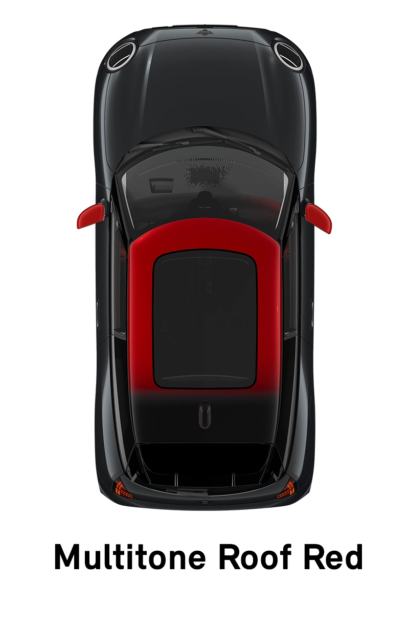  MINI – výbava – styl jcw červená střecha multitone