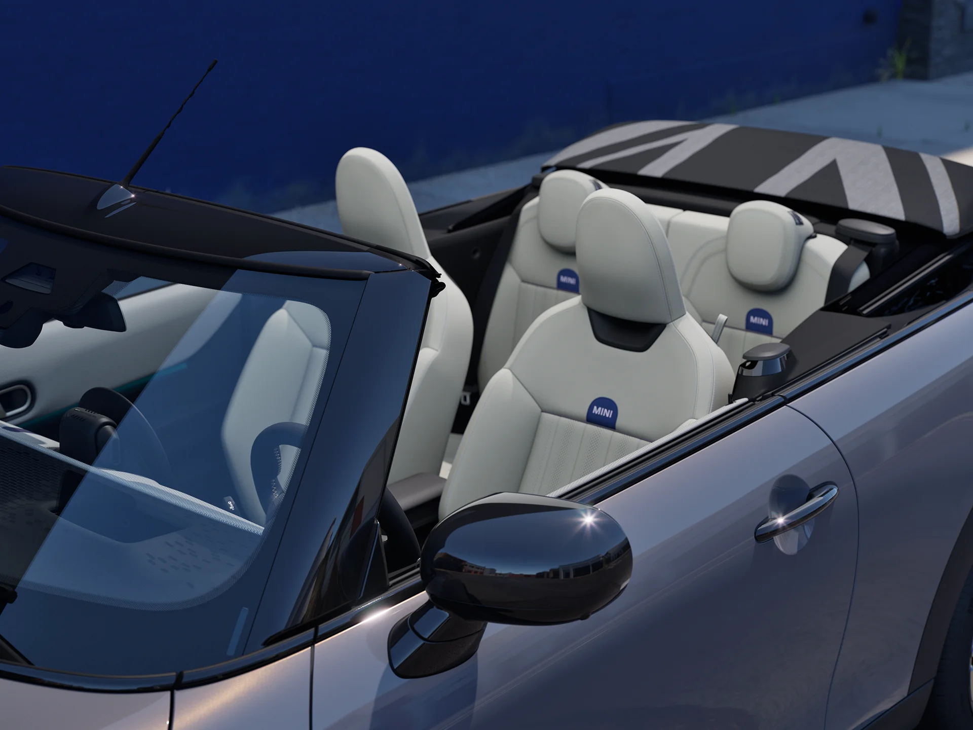 MINI Cooper Cabrio – interiér – sedadla – čalounění