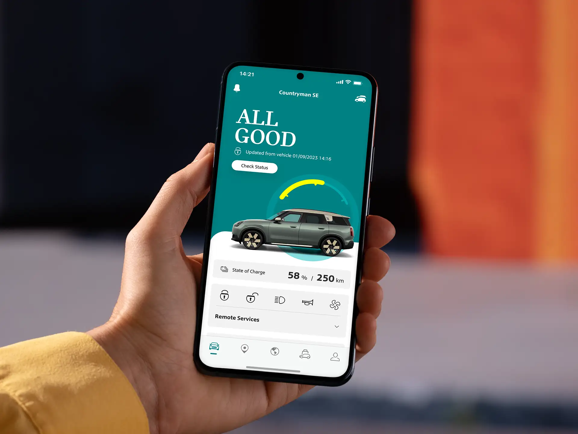 Elektrické MINI Countryman – Aplikace MINI