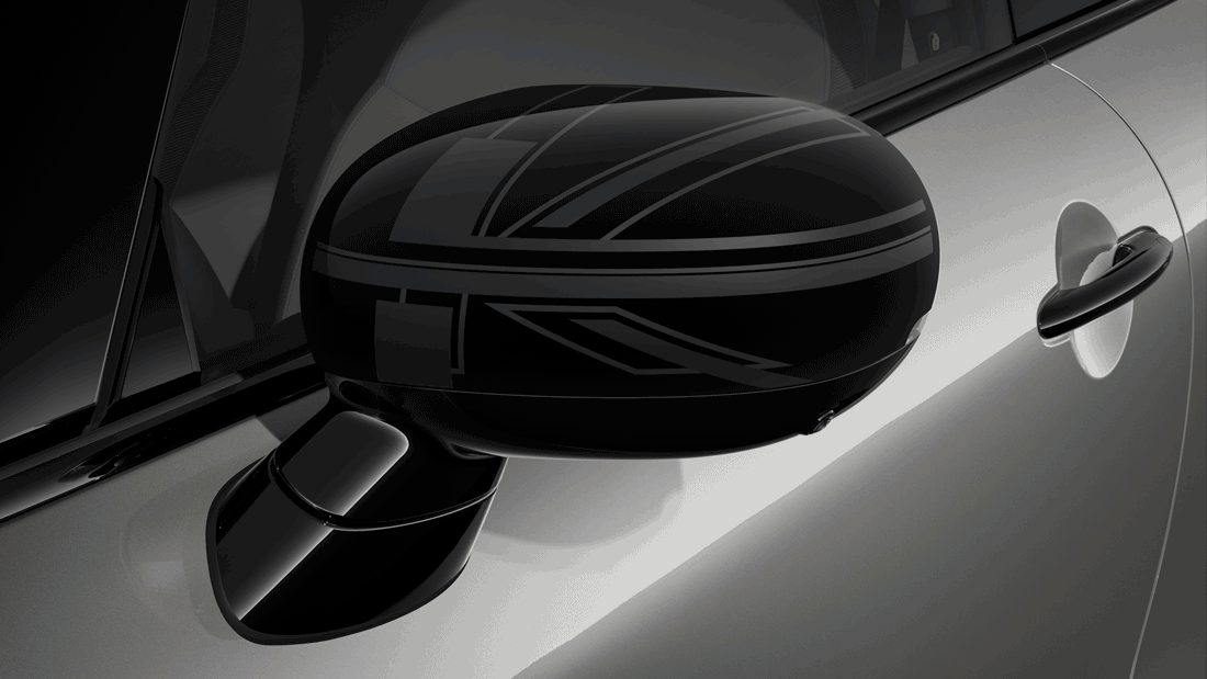 MINI Kryty vnějšího zpětného zrcátka v různých variantách.