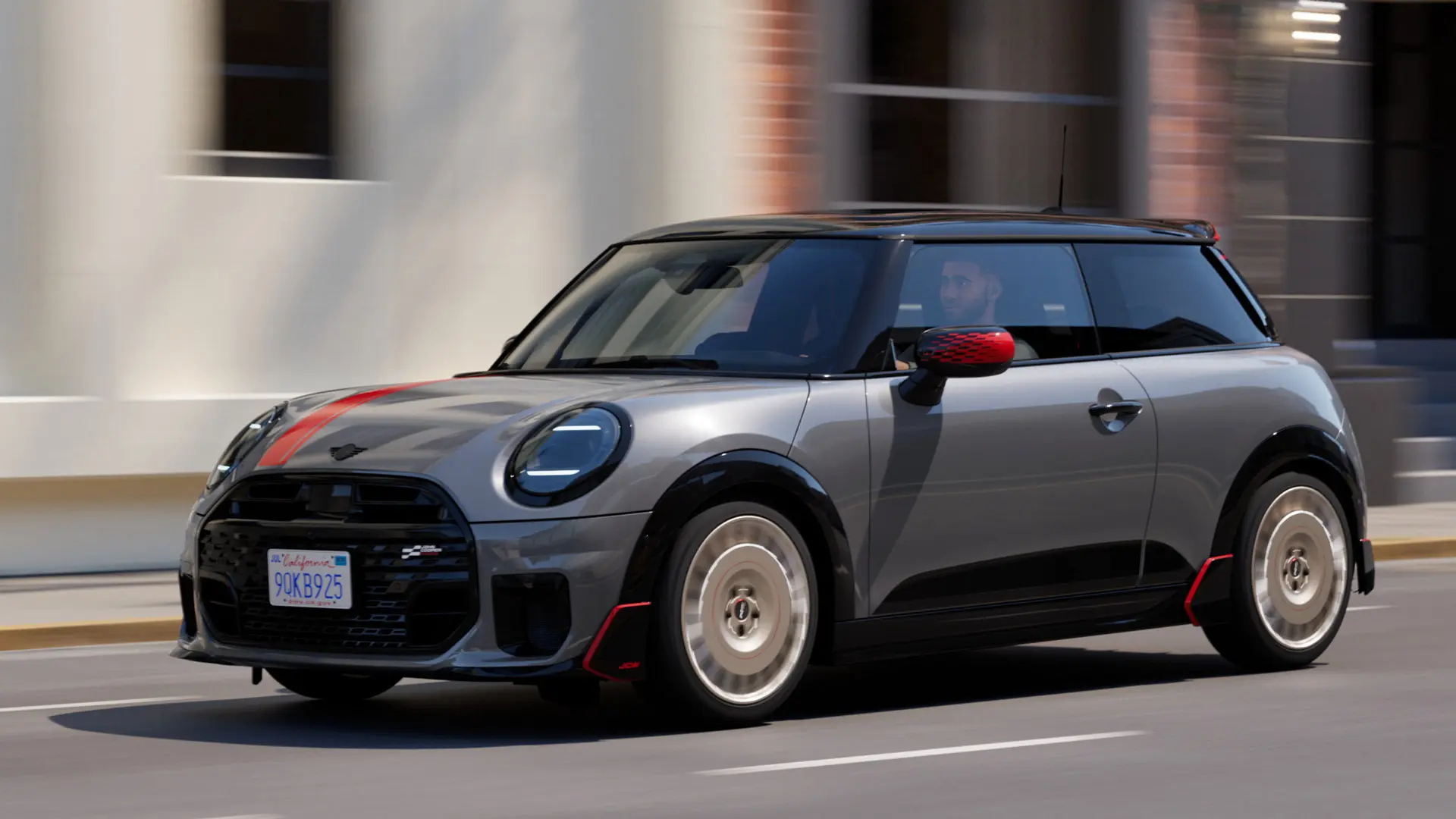 Muž jedoucí v MINI Cooper
