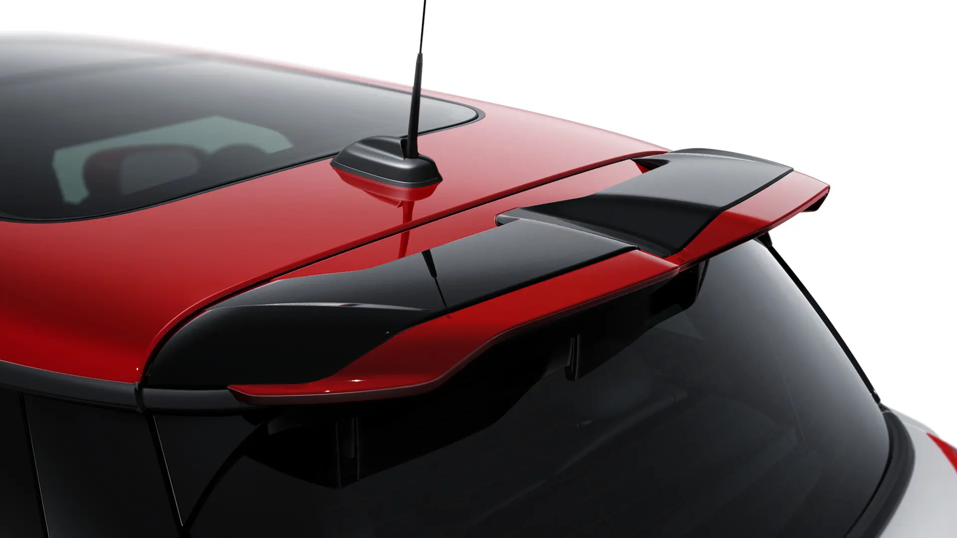 JCW Příslušenství – JCW Nástavec střešního spoileru v červené barvě chili red