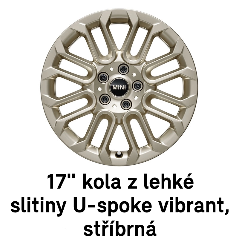 MINI kola: 17" U-Spoke Vibrant Silver (stříbrná)