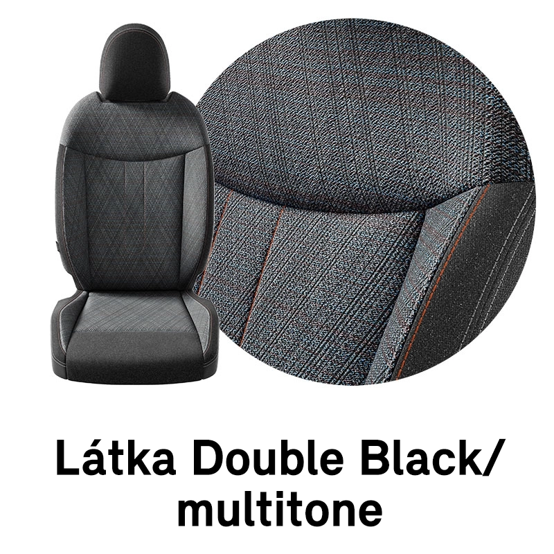MINI čalounění: Látka Black Multitone Double (černá)
