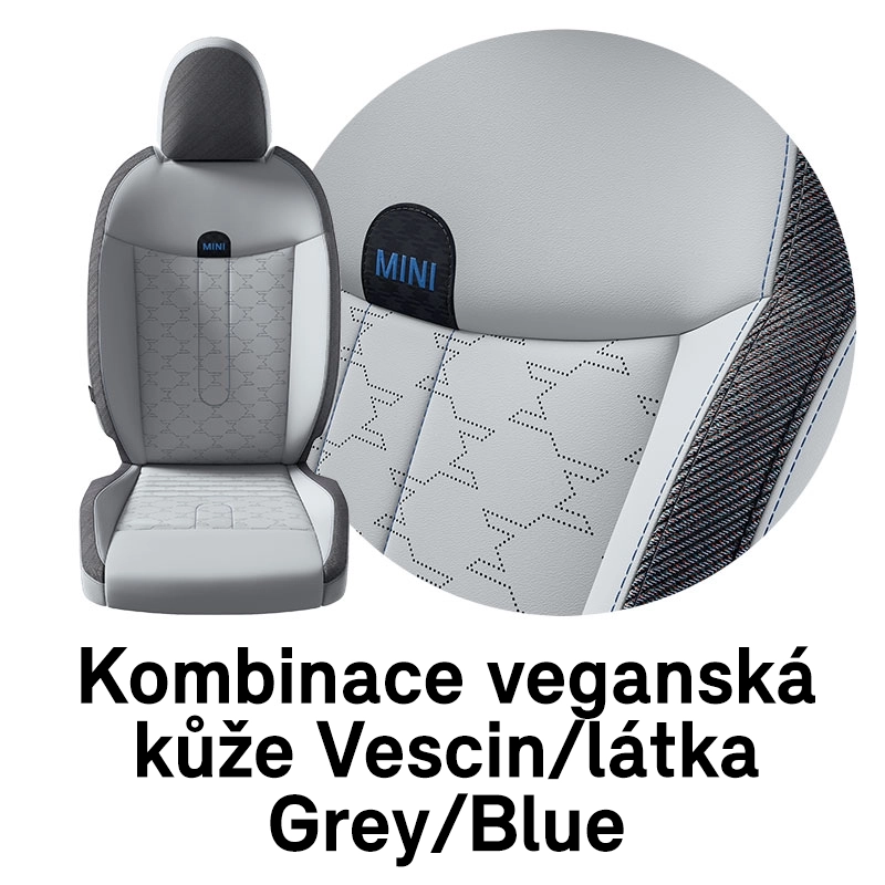 MINI čalounění: Grey/Blue (šedá/modrá) - Vescin/látka