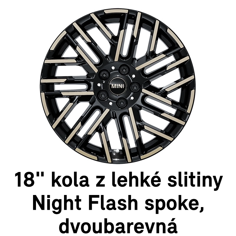 MINI kola: 18" kola Night Flash Spoke 2barevná
