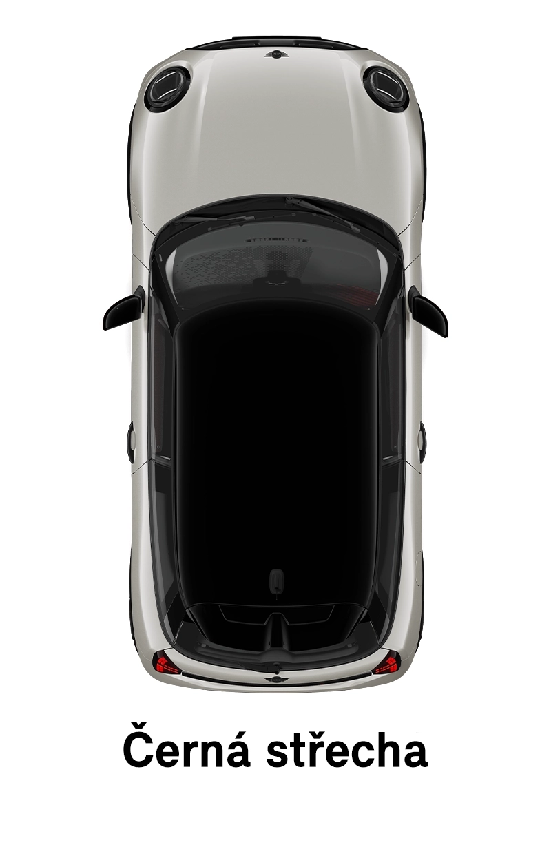 MINI střecha: Střecha a zrcátka v černé barvě