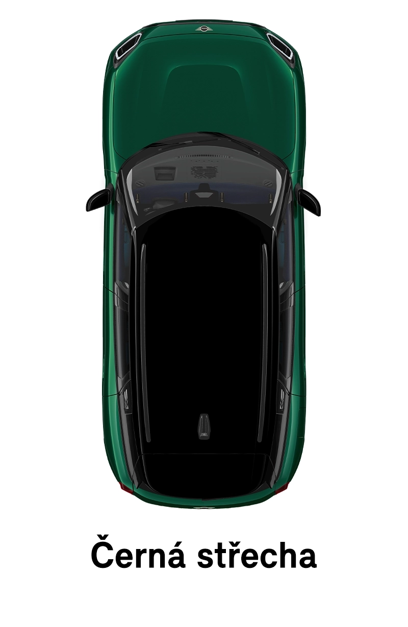 MINI střecha: Střecha a zrcátka v černé barvě