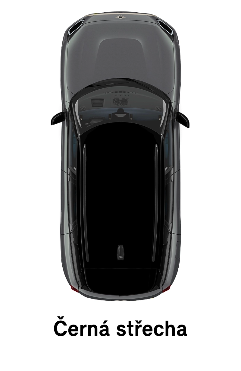 MINI střecha: Střecha a zrcátka v černé barvě