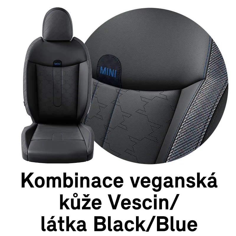 MINI čalounění: Black/Blue (černá/modrá) - Vescin/látka