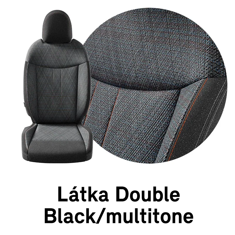 MINI čalounění: Látka Black Multitone Double (černá)