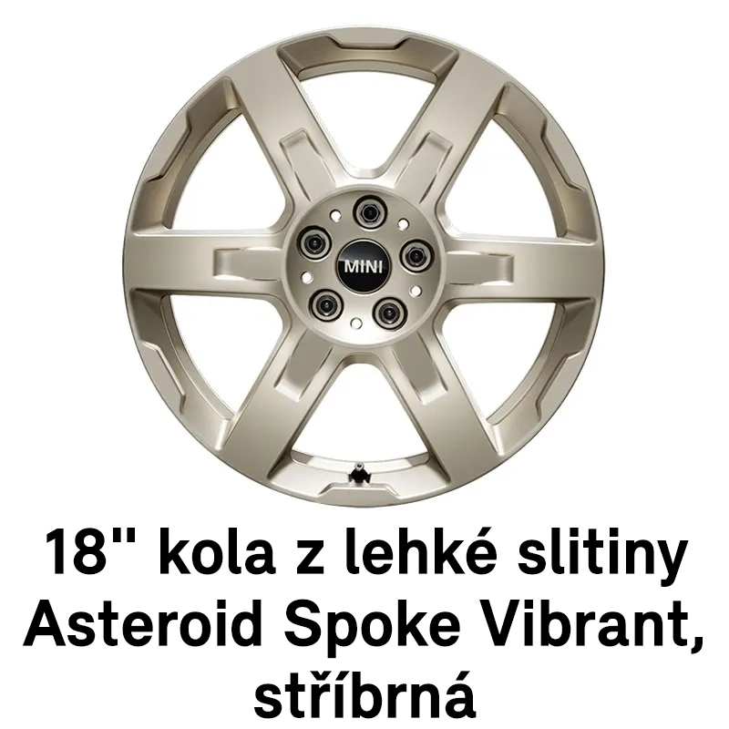 MINI kola: 18" Asteroid Spoke Vibrant Silver (stříbrná)
