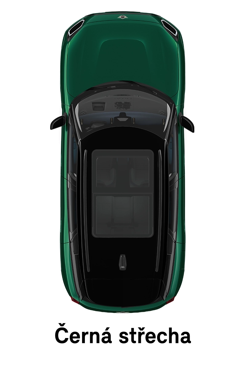 MINI střecha: Střecha a zrcátka v černé barvě