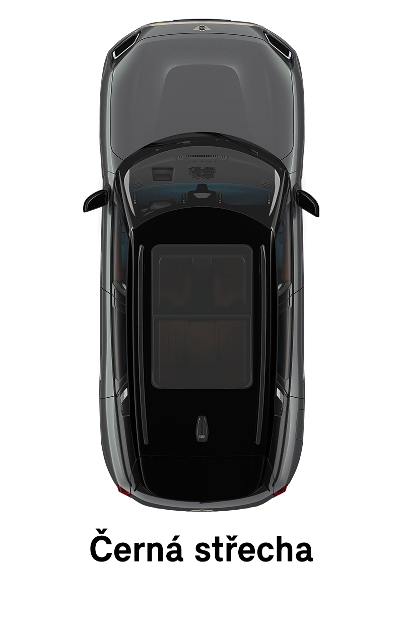 MINI střecha: Střecha a zrcátka v černé barvě
