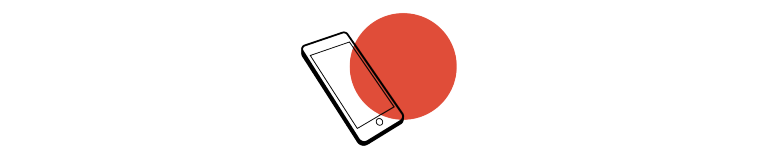 Mobilní telefon nad červeným kruhem – ikona servisu MINI