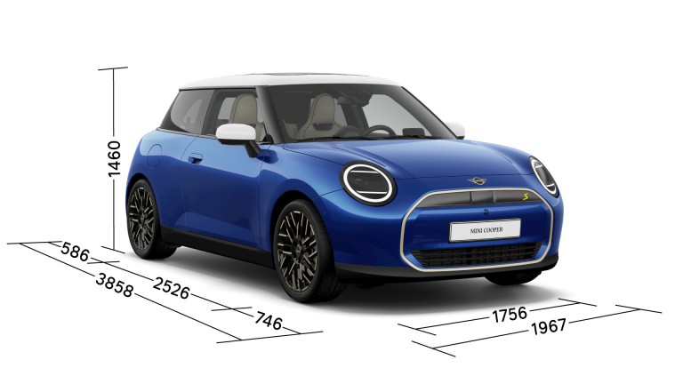 Elektrické MINI – tříčtvrteční pohledy – Rozměry