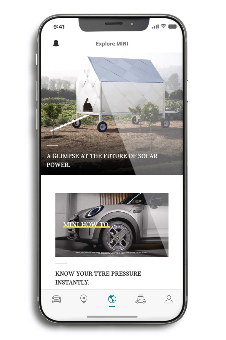 mini connected– mini aplikace – prozkoumat mini
