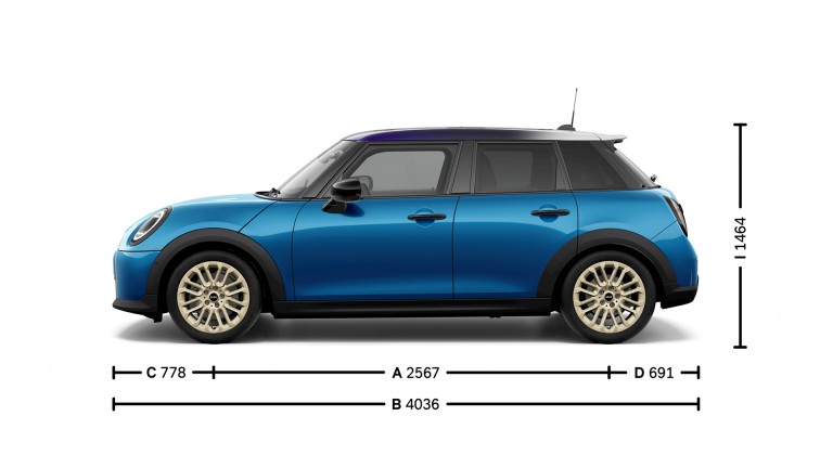 MINI Cooper 5dveřové – rozměry – úvodní fotografie