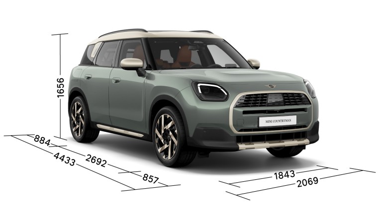 MINI Countryman – rozměry – tříčtvrteční